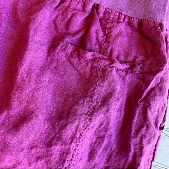 Soft Surroundings Purple Pull On Skirt Pockets Casual Linen Resort Medium - Picture 5 of 13